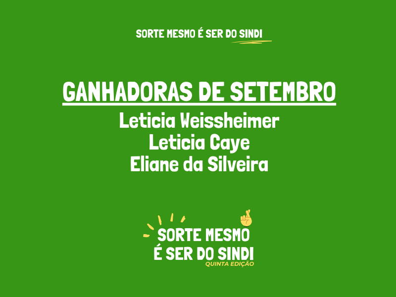 Ganhadoras de Setembro